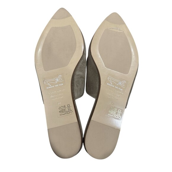Jenni Kayne Laurel Suede Mule Flats Taupe EU 39 US 8-8.5 Luxury Pointed Toe New - Picture 9 of 11